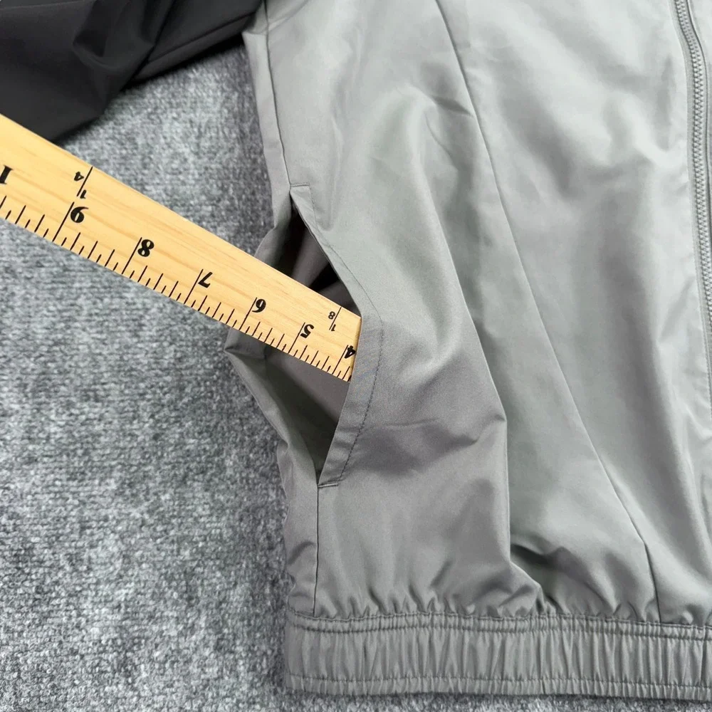 PUMA Jacket Mens Large Gray First Mile‎ Track Full Zip Lightweight Athletic